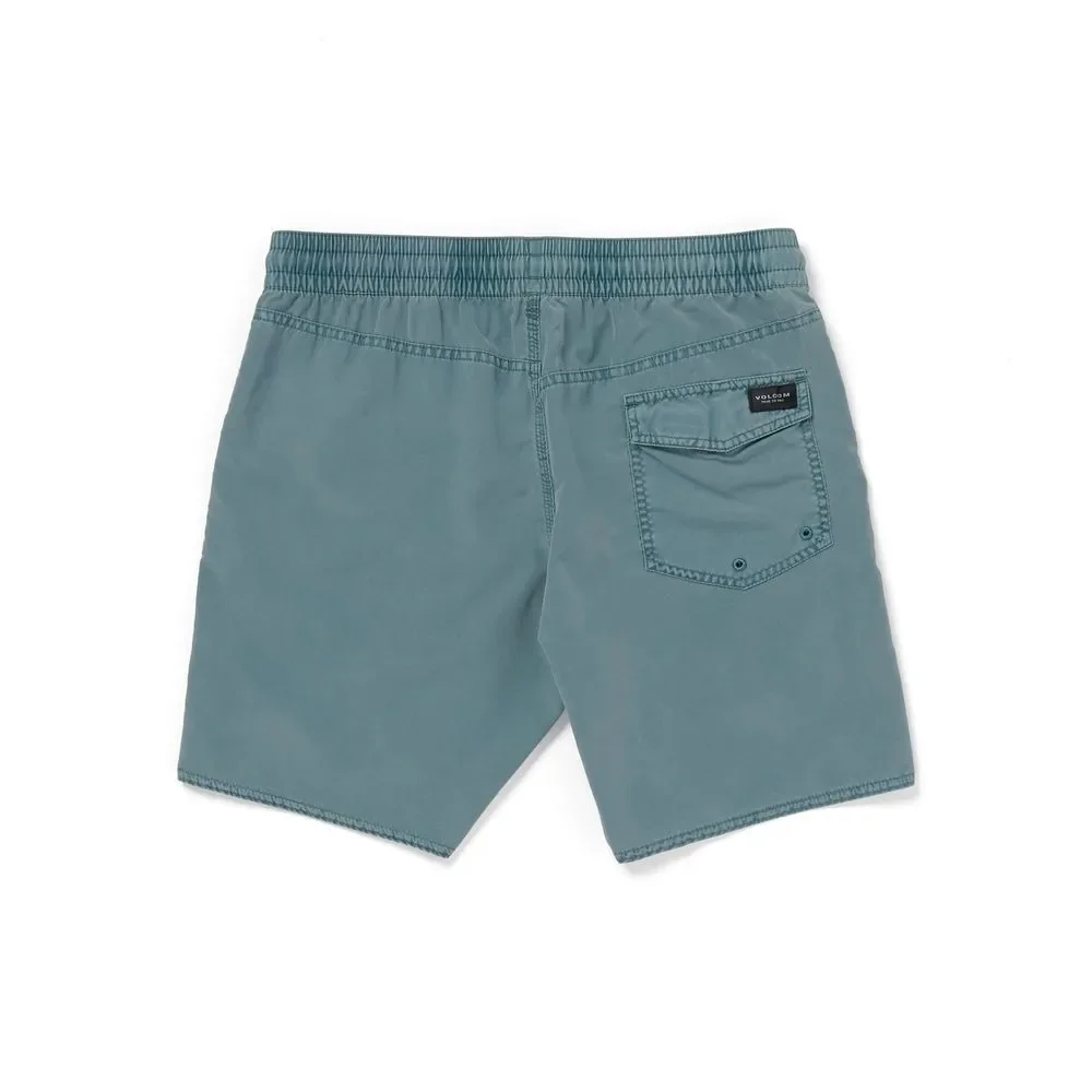 Volcom Men's 17-inch Elastic Waist Surf Swim Trunks Service Blue XL